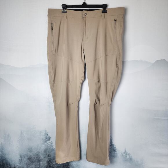 Columbia Wildsee Omni-Shield Khaki Tech Hiking Pants | Men's 40W 32L - Picture 1 of 11
